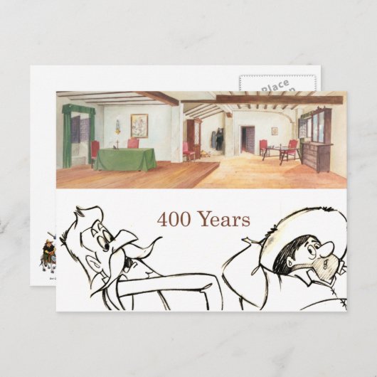 Carte Postale DON QUIXOTE - Arrière - plan de dessin animé (1979 (Devant / Derrière)