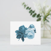 Carte Postale Don rose bleu vintage (Debout devant)