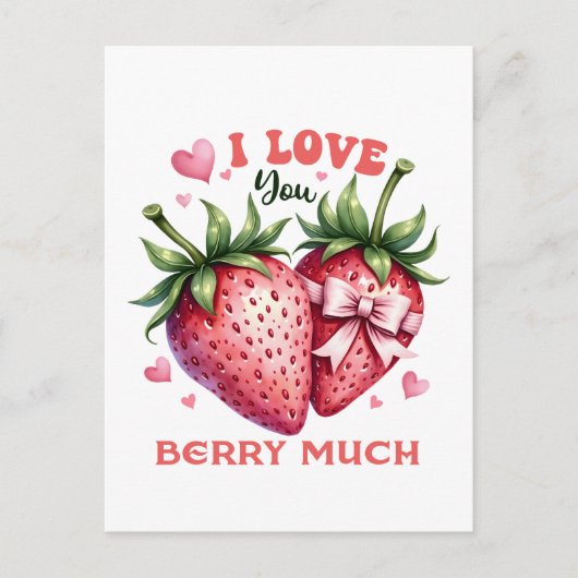 Carte Postale Don Valentine | Je T'Aime Beaucoup Berry (Devant)