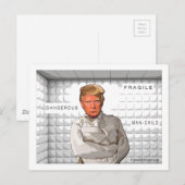 Carte Postale Donald dans un carcan anti Trump (Devant / Derrière)