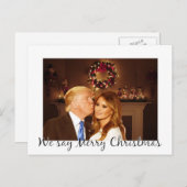 Carte Postale Donald et Melania : On dit Joyeux Noël ! (Devant / Derrière)