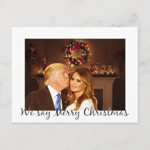 Carte Postale Donald et Melania : On dit Joyeux Noël !