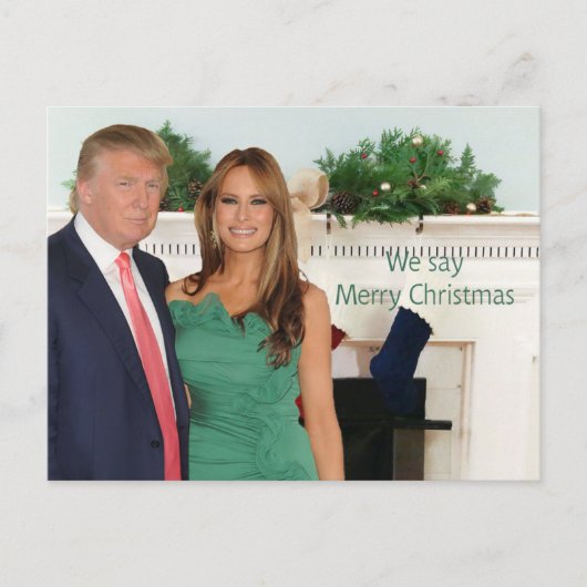 Carte Postale Donald et Melania : On dit Joyeux Noël ! (Devant)