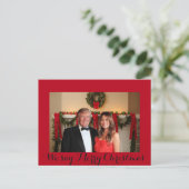 Carte Postale Donald et Melania : On dit Joyeux Noël ! (Debout devant)