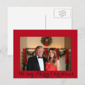 Carte Postale Donald et Melania : On dit Joyeux Noël ! (Devant / Derrière)
