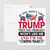 Carte Postale Donald Trump (Devant / Derrière)