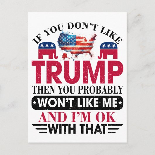 Carte Postale Donald Trump (Devant)