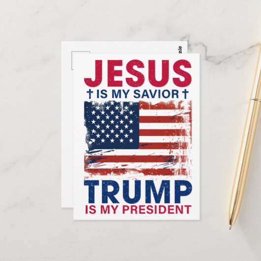 Carte Postale Donald Trump (Devant/Arrière en situation)