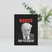 Carte Postale Donald Trump 2024 Recherché pour le président (Debout devant)
