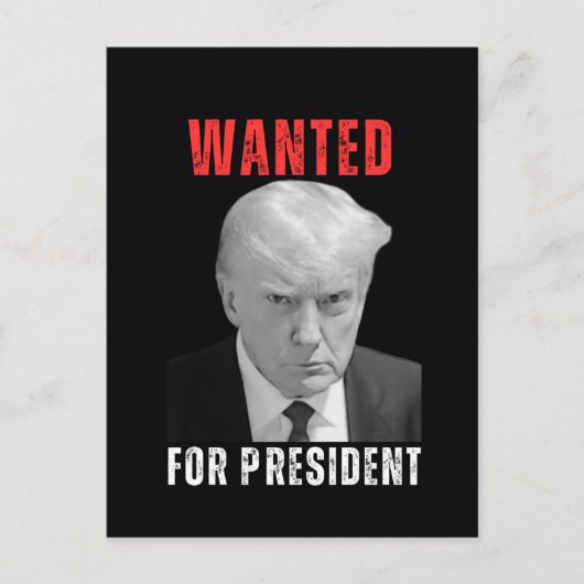 Carte Postale Donald Trump 2024 Recherché pour le président (Devant)
