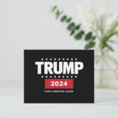 Carte Postale Donald Trump 2024 redonne l'élection américaine (Debout devant)
