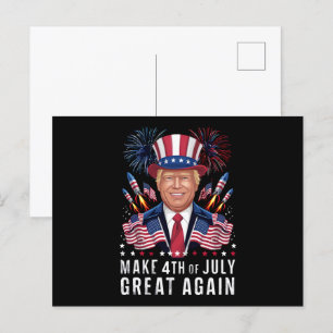Carte Postale Donald Trump 4 juillet sa grandeur