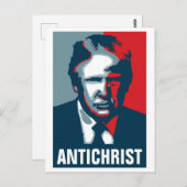 Carte Postale Donald Trump ANTICHRIST (Devant / Derrière)