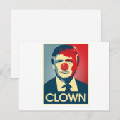 Carte Postale Donald Trump CLOWN — Anti-Trump 2016 - (Devant / Derrière)