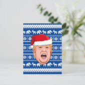 Carte Postale Donald Trump en colère Noël (Debout devant)