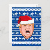 Carte Postale Donald Trump en colère Noël (Devant / Derrière)
