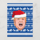 Carte Postale Donald Trump en colère Noël (Devant)