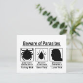 Carte Postale Donald Trump Méfiez-vous des parasites (Debout devant)