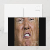 Carte Postale Donald Trump Mouth Teeth Bike (Devant / Derrière)