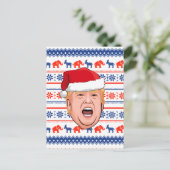 Carte Postale DONALD TRUMP Noël (Debout devant)
