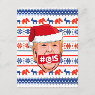 Carte Postale DONALD TRUMP Noël en colère