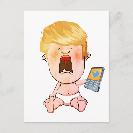 Carte Postale Donald Trump pleurant son bébé (Devant)