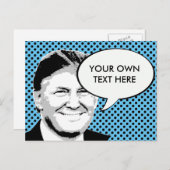 Carte Postale Donald Trump Pop Art (Devant / Derrière)