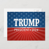 Carte Postale Donald Trump - Président (Devant / Derrière)