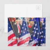Carte Postale Donald Trump prêtant serment 20 janvier (Devant / Derrière)