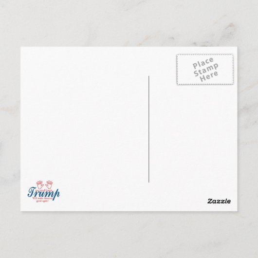 Carte Postale Donald Trump : REJETÉ ! ! (Dos)