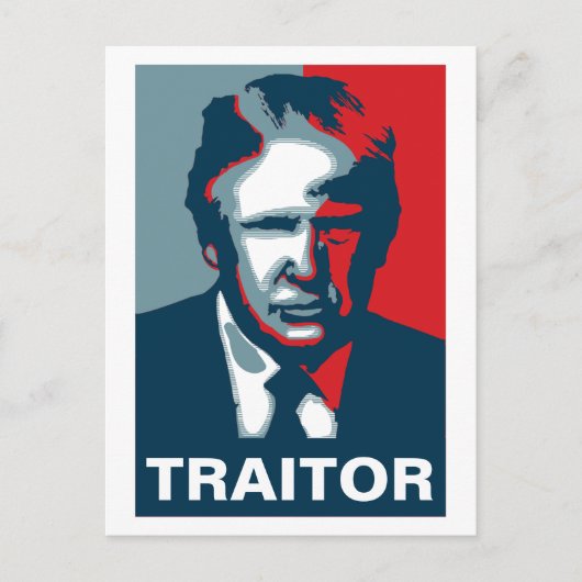 Carte Postale Donald Trump TRAITOR (Devant)