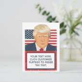 Carte Postale Donald Trump, votre propre texte (Debout devant)