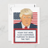 Carte Postale Donald Trump, votre propre texte (Devant / Derrière)