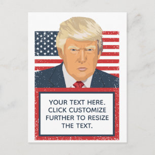 Carte Postale Donald Trump, votre propre texte