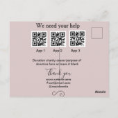 Carte Postale Donation Collection conseil pot ajouter votre q r  (Dos)