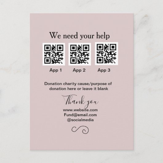 Carte Postale Donation Collection conseil pot ajouter votre q r  (Devant)