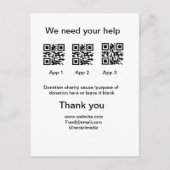 Carte Postale Donation Collection conseil pot ajouter votre q r  (Devant)