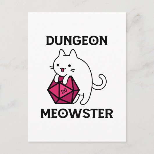 Carte Postale Donjon Meowster Chat Drôle (Devant)