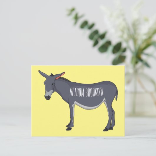 Carte Postale Donkey cartoon (Debout devant)