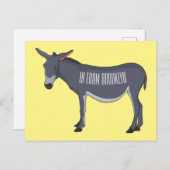 Carte Postale Donkey cartoon (Devant / Derrière)