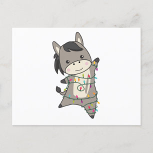 Carte Postale Donkey Christmas Donkeys