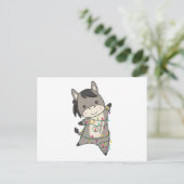 Carte Postale Donkey Christmas Donkeys (Debout devant)