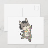Carte Postale Donkey Christmas Donkeys (Devant / Derrière)