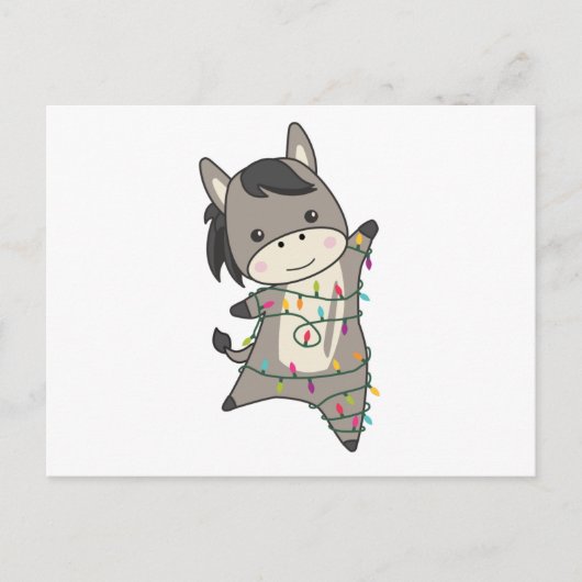 Carte Postale Donkey Christmas Donkeys (Devant)