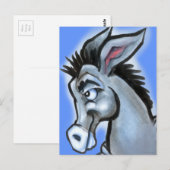 Carte Postale Donkey démocrate (Devant / Derrière)