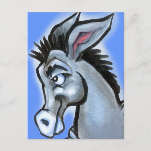 Carte Postale Donkey démocrate (Devant)