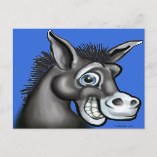 Carte Postale Donkey démocrate (Devant)