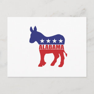 Carte Postale Donkey, démocrate de l'Alabama