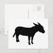 Carte Postale donkey silhouette (Devant / Derrière)