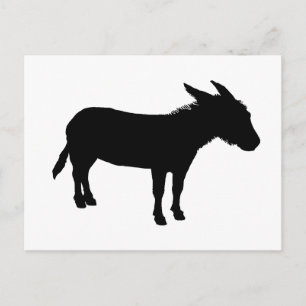 Carte Postale donkey silhouette